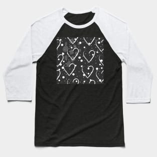 Heart Pattern Baseball T-Shirt